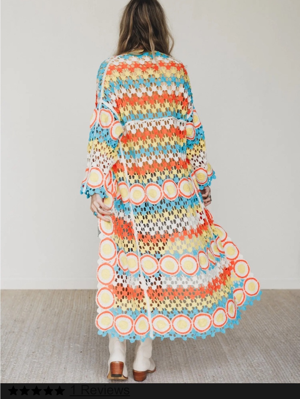 Crochet Multi-Color Cardigan - Picture 5 of 10